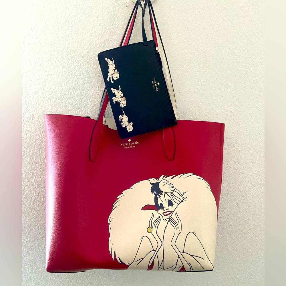 Disney X Kate Spade New York Cruella Red Dalmatian Reversible Tote Bag